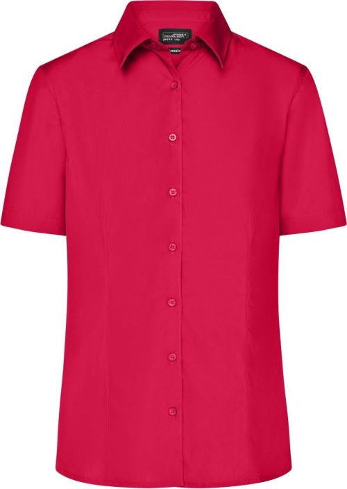 Popeline Business Bluse kurzarm JN 643 – Daiber in Red