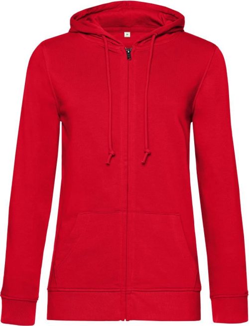 Damen Kapuzen Sweatjacke Inspire Zipped Hood /women_° – B&C in Red