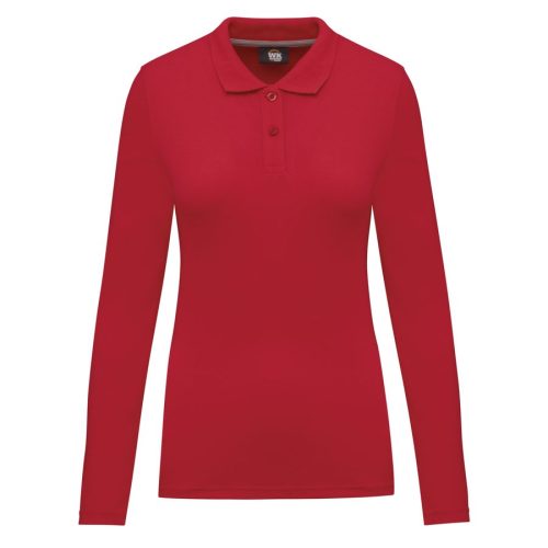 Langarm-Polohemd für Damen WK277 – WK in Red