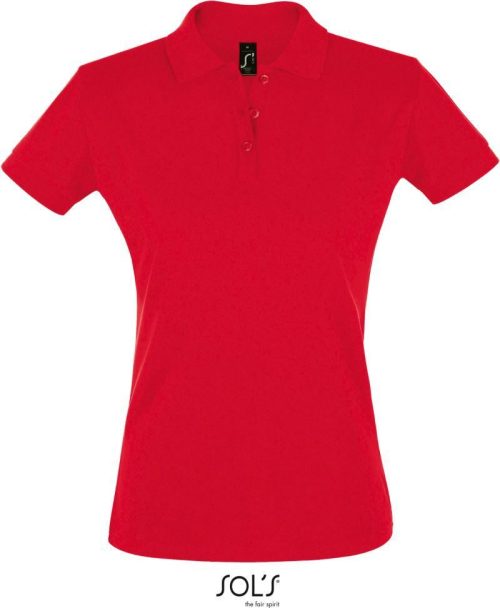 Damen Piqué Polo Perfect Women – SOL'S in Red