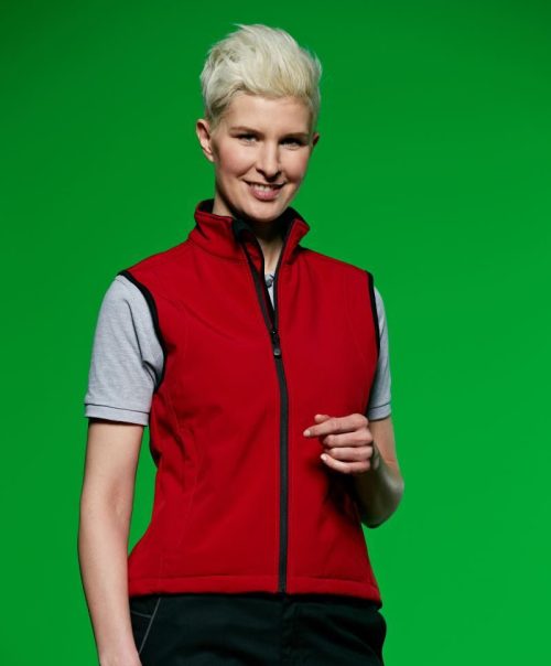 Damen 3-Lagen Softshell Gilet JN 138 – Daiber in Red