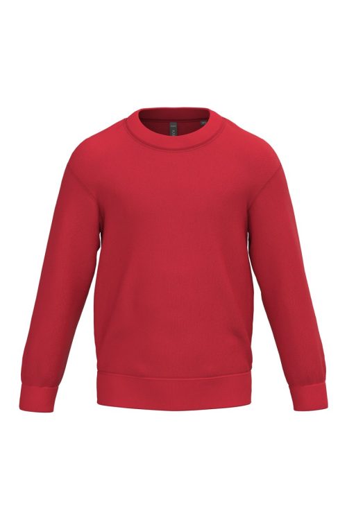 Kinder Rundhals-Sweatshirt K475 – Kariban in Red