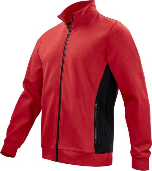 Schwere Doubleface Workwear Sweatjacke 2129 Sweatshirt Full Zip – ProJob in Red