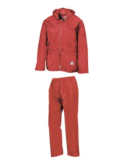 Waterproof Jacket & Trouser Set – Result in Red