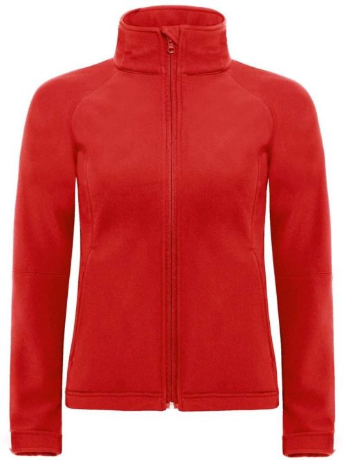 Damen 3-Lagen Kapuzen Softshell Jacke Hooded Softshell /women – B&C in Red