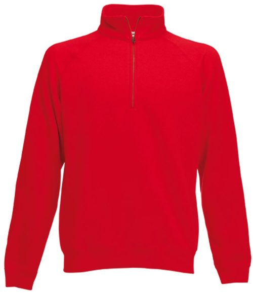 Premium Zip Neck Sweatshirt (62-032-0) 62-032-0 – Fruit of the Loom in Red