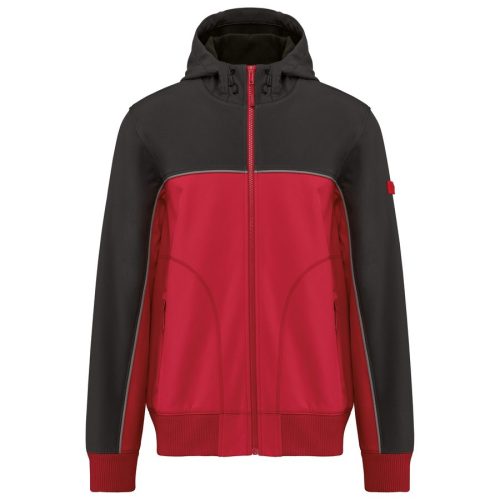 Workwear 3-Lagen Softshell Jacke WK 450 – WK in Red / Dark Grey
