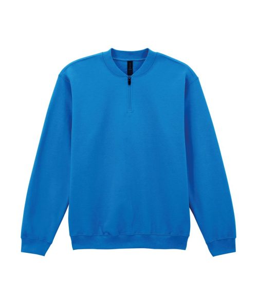 Softstyle® Midweight Adult Fleece 1/4 Zip Sweatshirt – Gildan in Royal