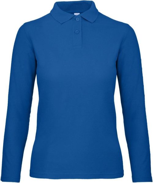 Damen Piqué Polo langarm ID.001 LSL /women – B&C in Royal Blue