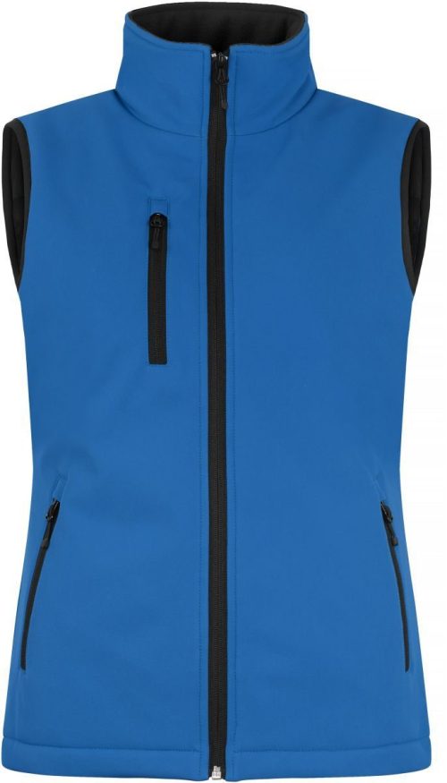 Wattierte Damen Softshell Weste Padded Softshell Vest Women – Clique in Royal Blue