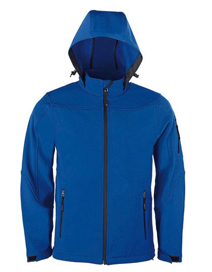 Men´s Hooded Soft-Shell Jacket – HRM in Royal Blue