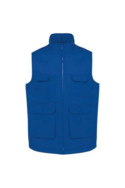 Unisex Padded Multi-Pocket Polycotton Vest – Designed To Work in Royal Blue