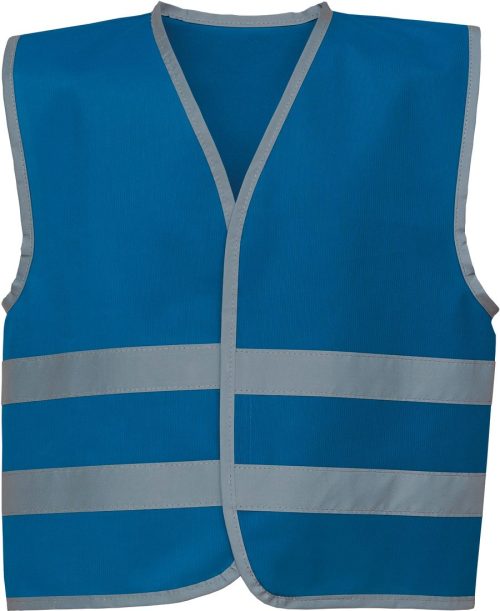 YOKO Kinderweste mit Reflexleiste in Warnfarbe HVW102CH – Yoko in Royal Blue