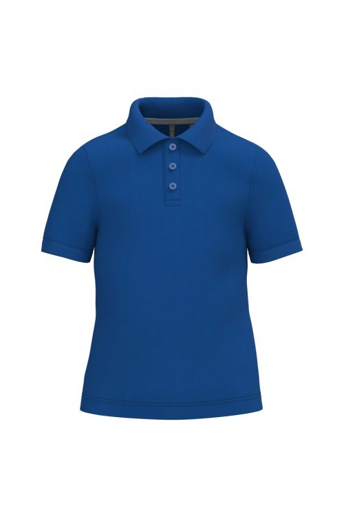 Kinder Kurzarm Poloshirt aus Baumwollpiqué K249 – Kariban in Royal Blue