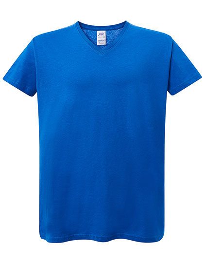 Ladies´ Curves T-Shirt V-Neck – JHK in Royal Blue