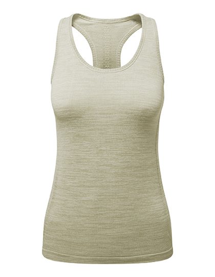 Women´s Recycled Seamless ´3D Fit´ Multi-Sport Flex Vest – TriDri® in Sage Green Melange