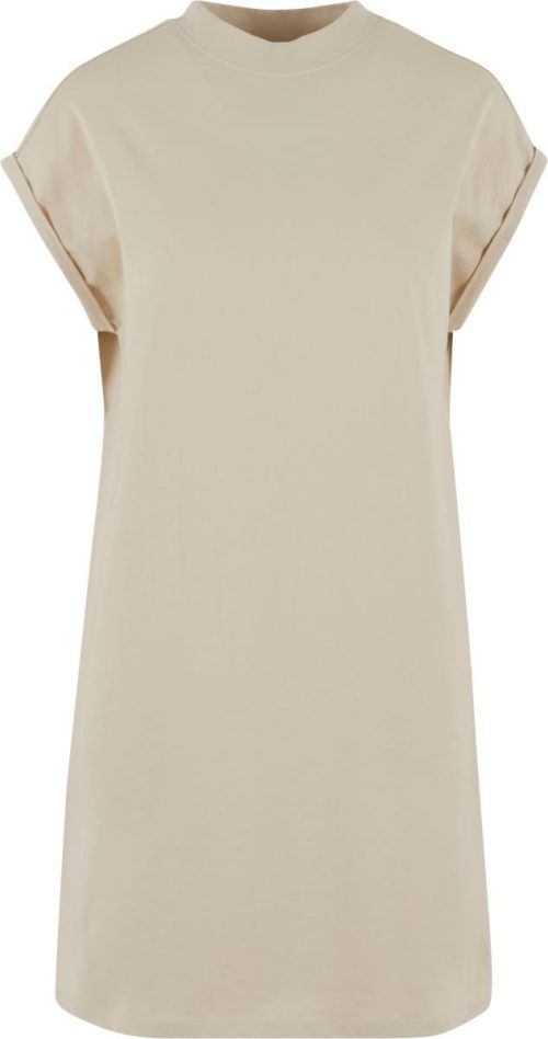 T-Shirt Kleid mit Stehkragen NM 026 – New Morning Studios in Sand