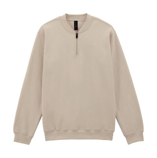 Softstyle® Midweight Adult Fleece 1/4 Zip Sweatshirt – Gildan in Sand