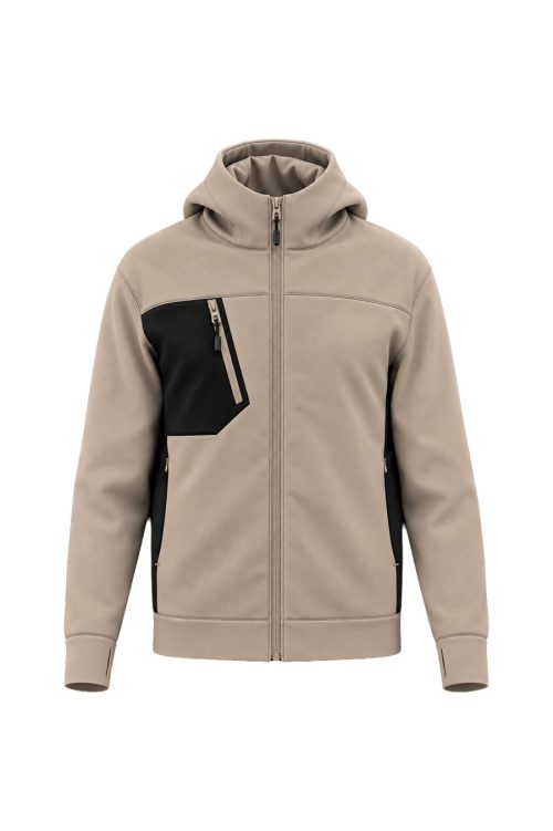 Unisex-Outdoor-Kapuzensweatshirt PA349 – Proact in Sand / Black