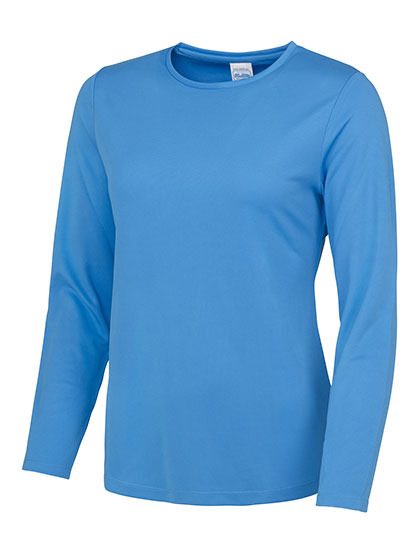 Women´s Long Sleeve Cool T – Just Cool in Sapphire Blue