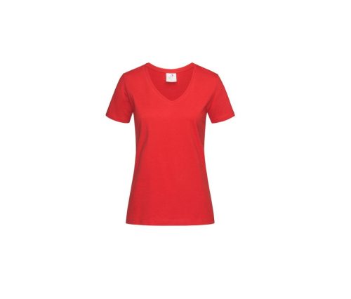 Classic-T V-Neck Women – Stedman® in Scarlet Red