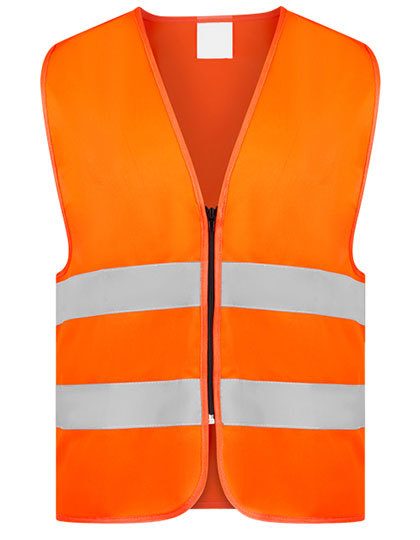 Hi-Vis Safety Vest Cologne With Front Zipper – Korntex in Signal Orange