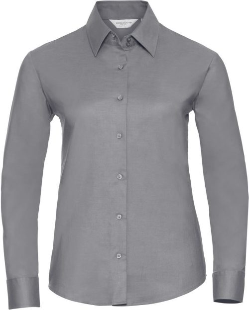 Oxford Bluse langarm 932F – Russell Athletic in Silver