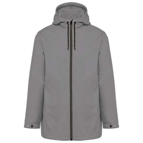 Unisex Hooded Jacket With Micro-Polarfleece Lining – Kariban in Silver