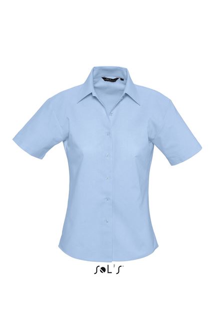 Sol's Elite - Short Sleeve Oxford Women's Shirt – SOL'S in Sky Blue