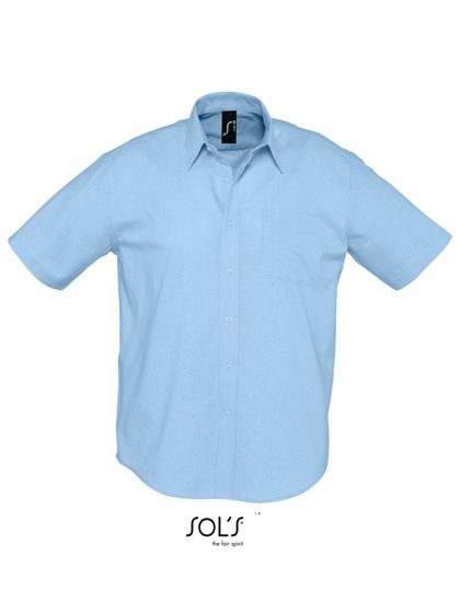 Men´s Oxford-Shirt Brisbane Short Sleeve – SOL´S in Sky Blue