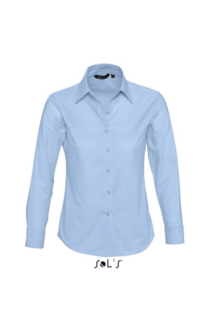 Sol's Embassy - Long Sleeve Oxford Women's Shirt – SOL'S in Sky Blue