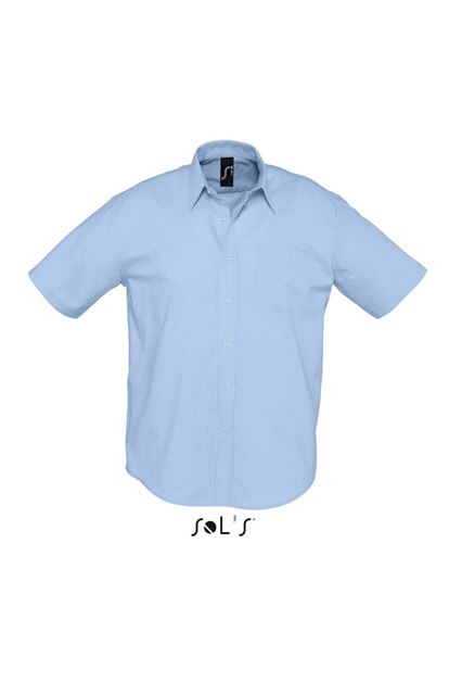 Sol's Brisbane - Short Sleeve Oxford Men's Shirt – SOL'S in Sky Blue