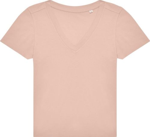 Damen V-Ausschnitt T-Shirt #E150 V /women – B&C in Soft Rose