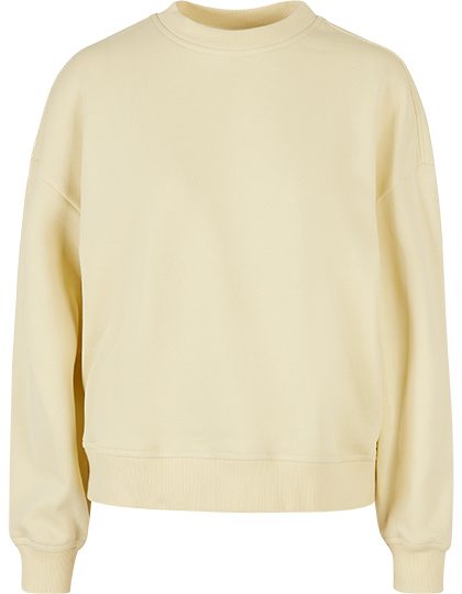 Ladies Oversized Crewneck Sweatshirt – Build Your Brand in Soft Yellow
