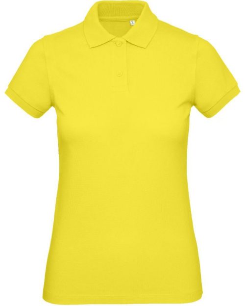 Damen Bio Piqué Polo Inspire Polo /women_° – B&C in Solar Yellow