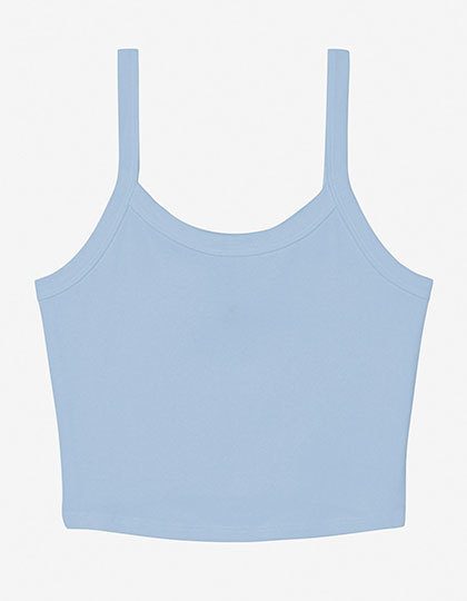 Women´s Micro Rib Spaghetti Strap Tank – Bella+Canvas in Solid Baby Blue Blend