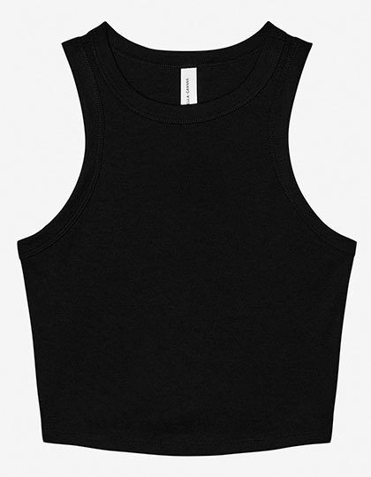 Women´s Micro Rib Racer Tank – Bella+Canvas in Solid Black Blend