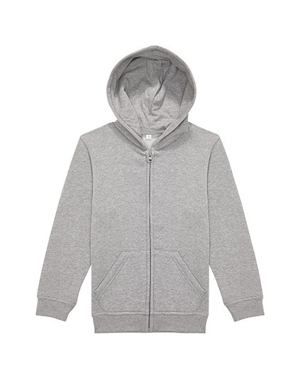 Kids ID.334 Zip Hood – B&C BE INSPIRED in Sport Grey (Heather)