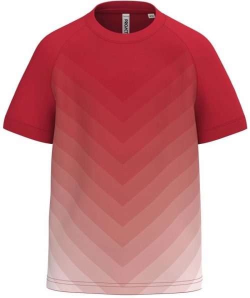 Kinder Sport Shirt mit Farbverlauf PA 4048 – Kariban ProAct in Sporty Red