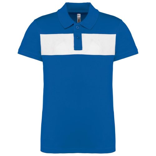 Kurzarm-Polohemd für Kinder PA494 – Proact in Sporty Royal Blue / White