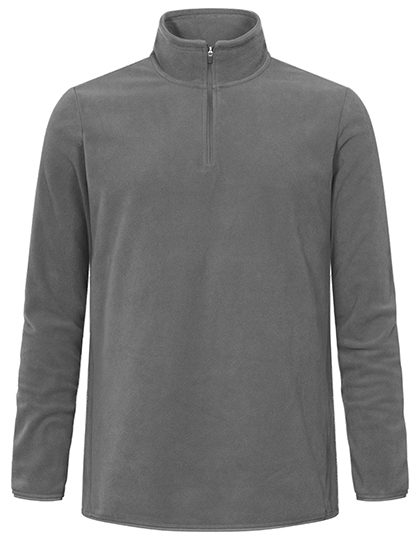 Men´s Recycled Fleece Troyer – Promodoro in Steel Gray