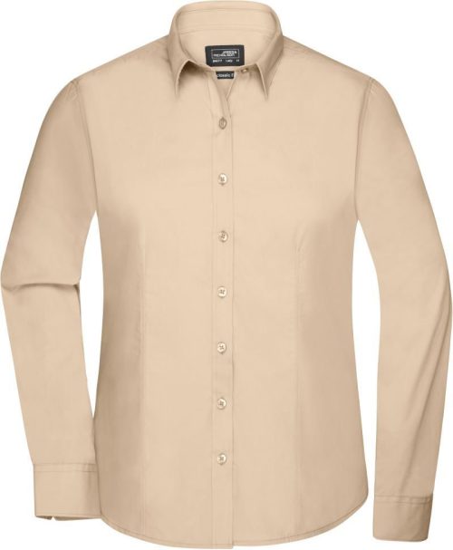 Popeline Bluse langarm JN 677 – Daiber in Stone