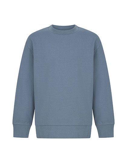 Kids' Sustainable Fashion Curved Hem Sweat – SF Clothing in Stone Blue