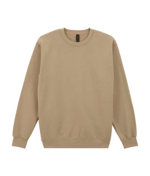 Hammer Maxweight Adult Crewneck Sweatshirt – Gildan in Tan