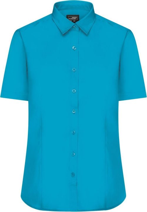 Popeline Bluse kurzarm JN 679 – Daiber in Turquoise
