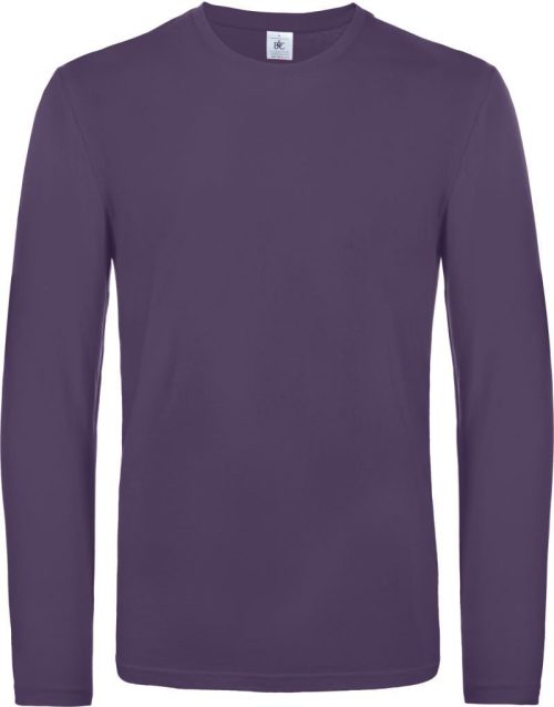 Schweres T-Shirt langarm #E190 LSL – B&C in Urban Purple