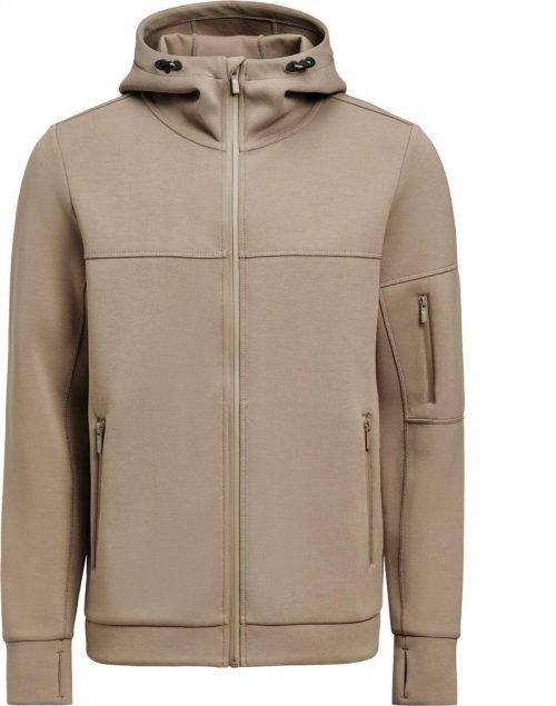 Herren Kapuzen Stretch Fleece Jacke Montana Midlayer – James Harvest in Walnut