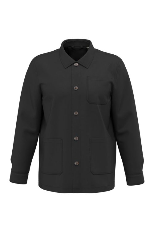 Gewaschene nachhaltige Unisex-Workerjacke NS611 – Native Spirit in Washed Black