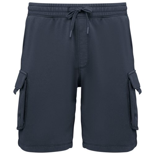 Men’s French Terry Washed Effect Cargo Shorts – Native Spirit in Washed Black