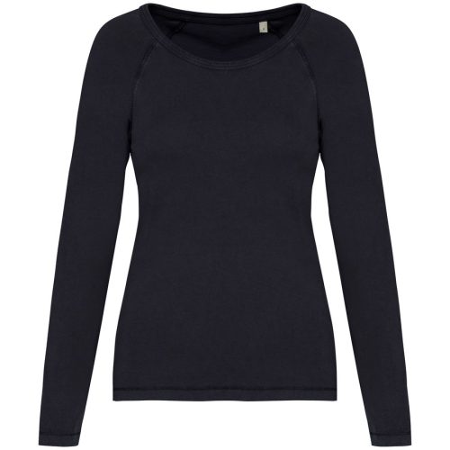 Raglan-Langarmshirt für Damen NS339 – Native Spirit in Washed Coal Grey